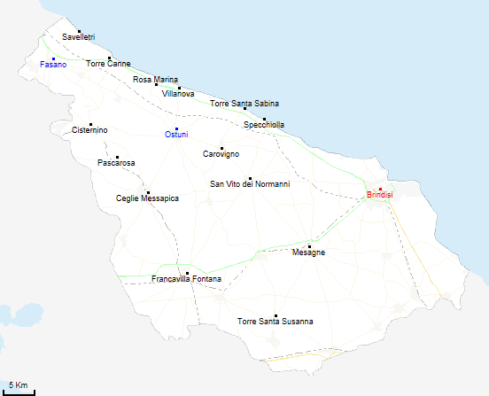 mappa provincia di Brindisi