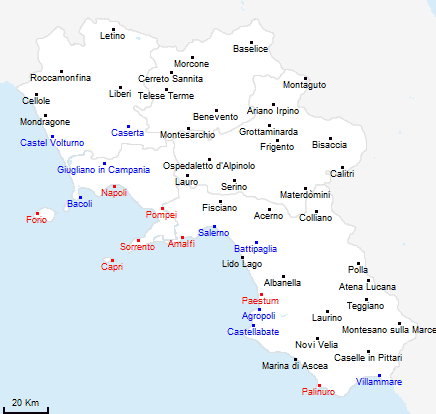 map region Campania