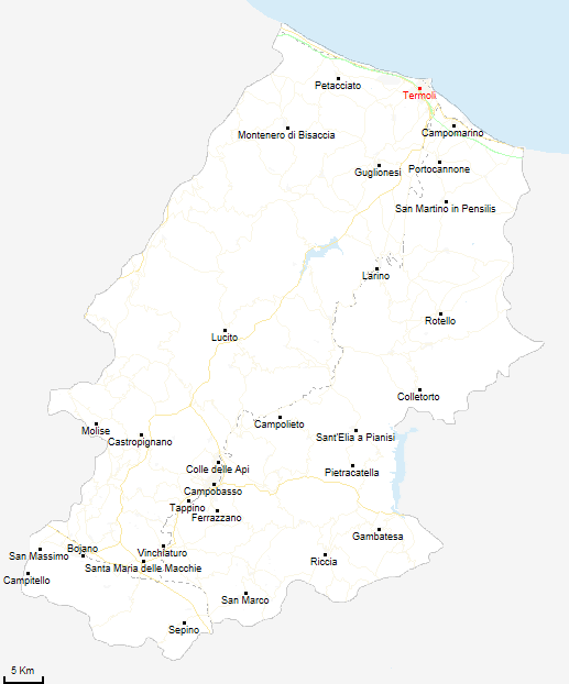 mappa provincia di Campobasso