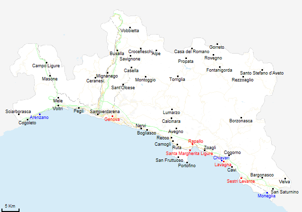 map province of Genova