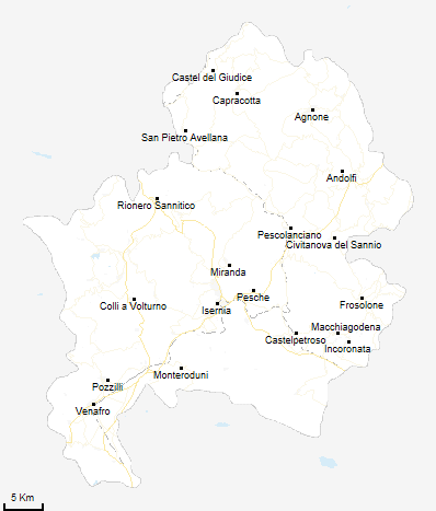 mappa provincia di Isernia