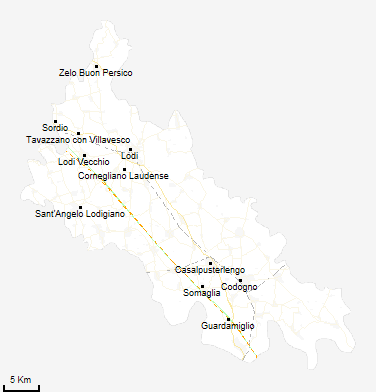 mappa provincia di Lodi