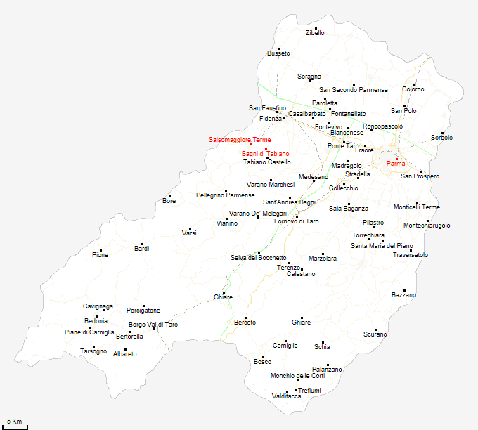 mappa provincia di Parma