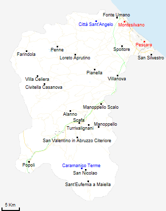 map province of Pescara