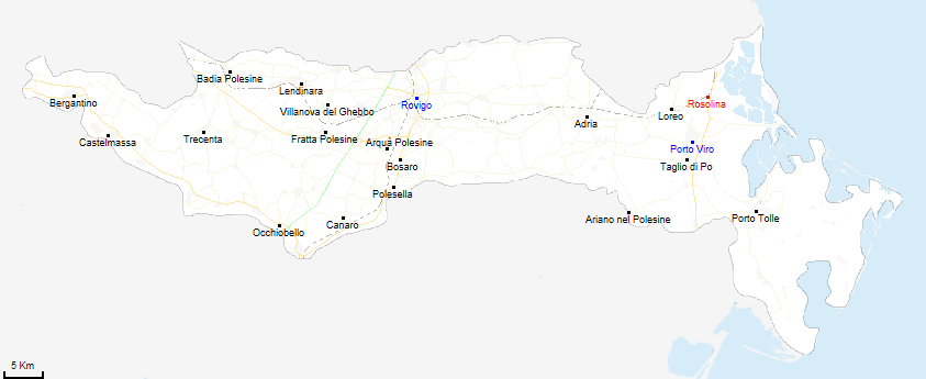 mappa provincia di Rovigo