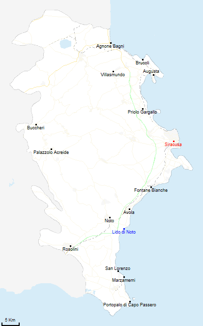 mappa provincia di Siracusa