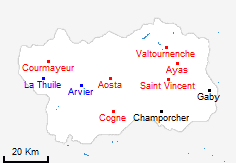 mappa regione Valle d'Aosta