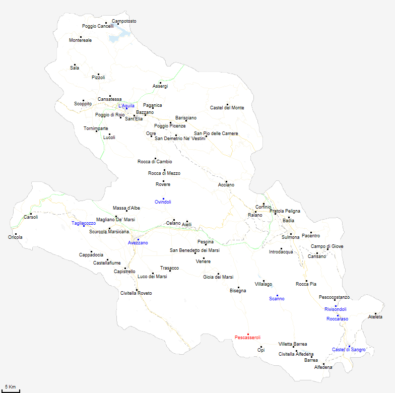 map province of L'Aquila