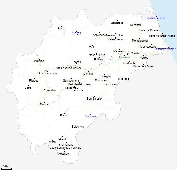 map province of Macerata