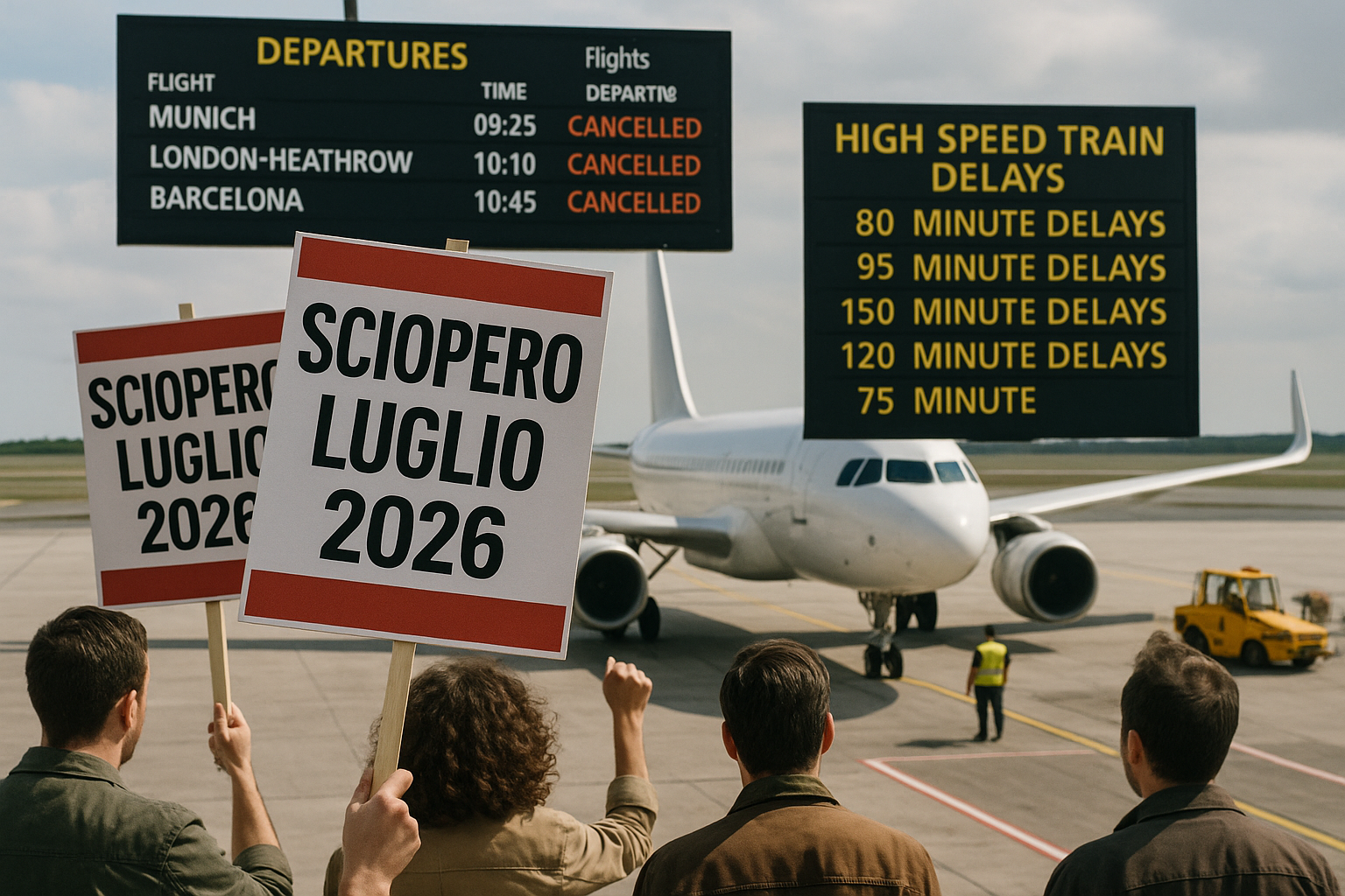 Scioperi e ritardi luglio 2026: come proteggere la tua vacanza tra Alta Velocità e voli aerei