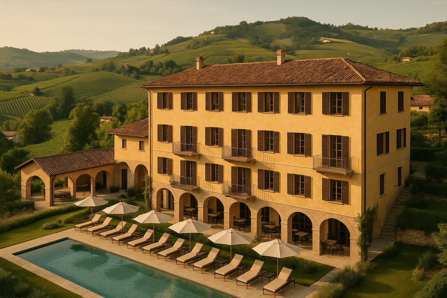 Borgo Monchiero Heritage by Atmosphere apre il 16 luglio: il lusso discreto delle Langhe restaurato