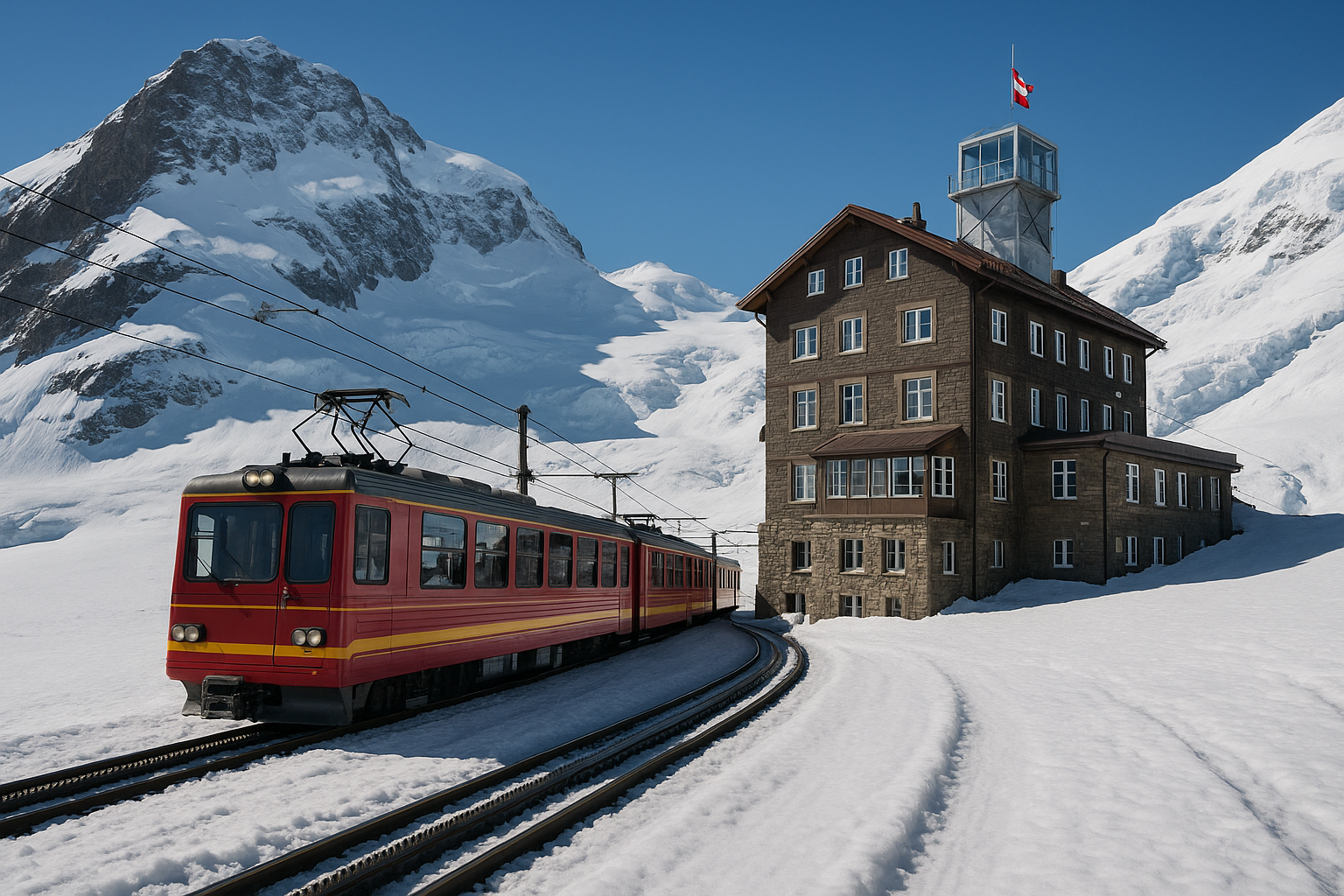 Jungfraujoch in Svizzera: la stazione ferroviaria più alta d'Europa a 3.454 metri dove nevica tutto l'anno