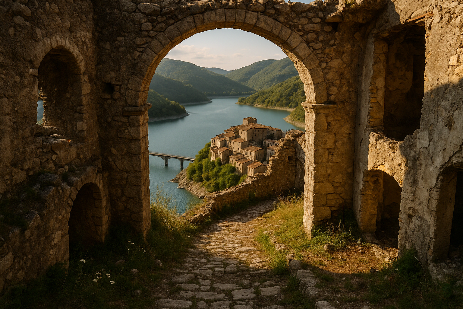 Castel di Tora: il borgo dimezzato a due ore da Roma dove il lago nasconde una ghost town (2)