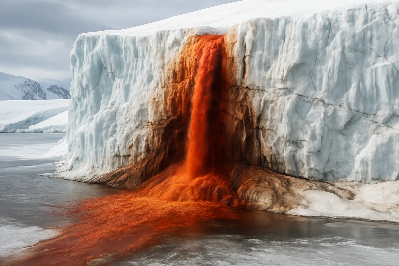 Cascata 'rosso sangue' in Antartide: il mistero della Cascata di Sangue