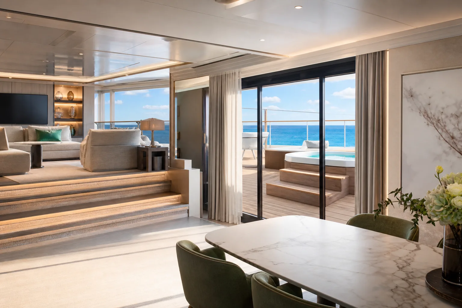 MSC World Atlantic, la Grand Hamptons Villa: cinema e idromassaggio sull'oceano